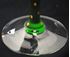 Picture of Orrefors green frosted glass candlesticks