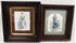 Picture of Pair of Victorian prints in solid wood mahogany frames