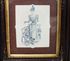 Picture of Pair of Victorian prints in solid wood mahogany frames