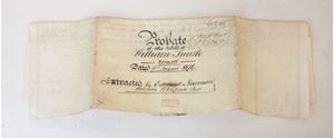 Picture of 1876 English William Smith Probate document