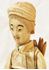 Picture of Japanese Meiji period carved bone sculpture 10 1/2" tall