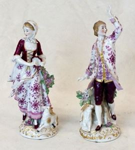 Picture of Pair of German porcelain figures