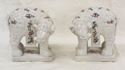 Picture of Pair of French PORCELAINE DE PARIS elephants 7" tall, 7" wide