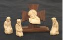 Picture of European Catholic Religious 4 pcs. Carved bone figures Set 