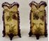 Picture of Pair of antique glass vases with applied design,  9" tall