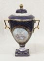 Picture of Roselle Staffordshire urn with lid, hand painted royal scenes