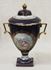 Picture of Roselle Staffordshire urn with lid, hand painted royal scenes