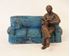 Picture of S.H. Cho "Man Reading a Book" bronze 