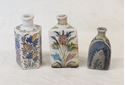 Picture of Lot of 3 Persian pottery bottles / flasks