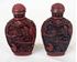 Picture of Pair of Chinese cinnabar perfume / snuff bottles