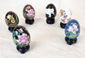 Picture of Collection of 6 Chinese Cloisonne eggs